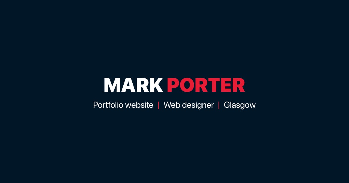 Contact Mark Porter Web Designer Mark Porter